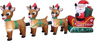 8 FT Christmas Reindeer Inflatable Yard Decoration