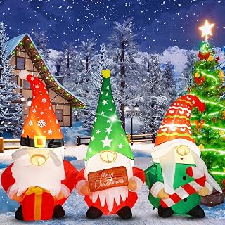 7 FT Christmas Gnome Inflatable Yard Decoration