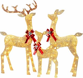 Christmas Reindeer Family Yard Decoration