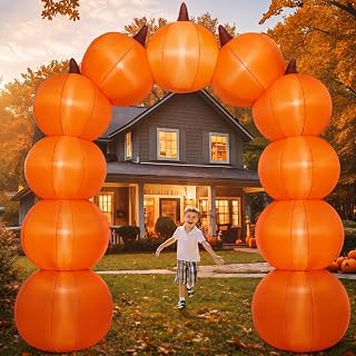 9 ft Fall Pumpkin Inflatable Yard Decoration