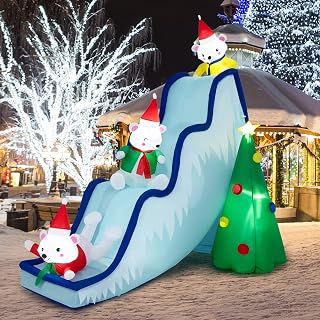 9 FT Christmas Polar Bear Inflatable Yard Decoration