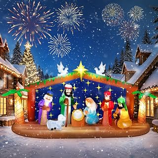 12FT Christmas Nativity Scene Inflatable Yard Decoration