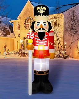 8FT Christmas Nutcracker Inflatable Yard Decoration
