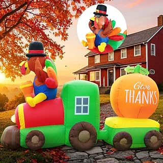 6FT Fall Pumpkin Inflatable Yard Decoration