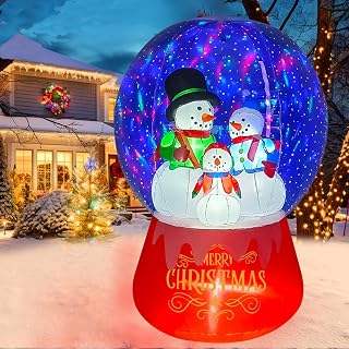 6FT Christmas Snowman Family Inflatable Yard Decoration