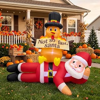 5FT Fall Santa Claus Inflatable Yard Decoration