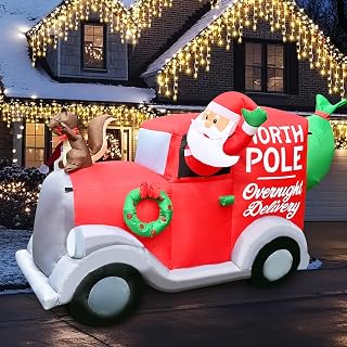 6FT Christmas Santa Claus Inflatable Yard Decoration