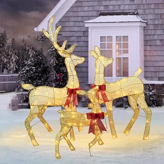 Christmas Reindeer Family Yard Decoration Set of 3