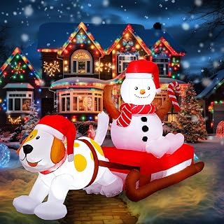 8 Ft Christmas Snowman Inflatable Yard Decoration