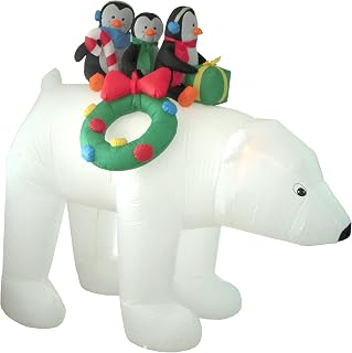 8 FT Christmas Penguin Inflatable Yard Decoration