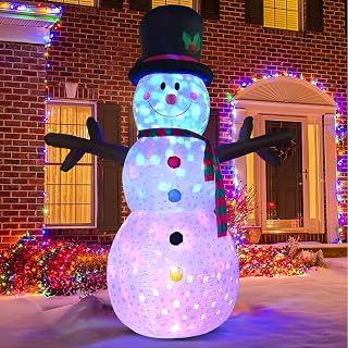8 FT Christmas Snowman Inflatable Yard Decoration