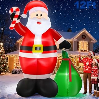 12 Ft Christmas Santa Claus Inflatable Yard Decoration