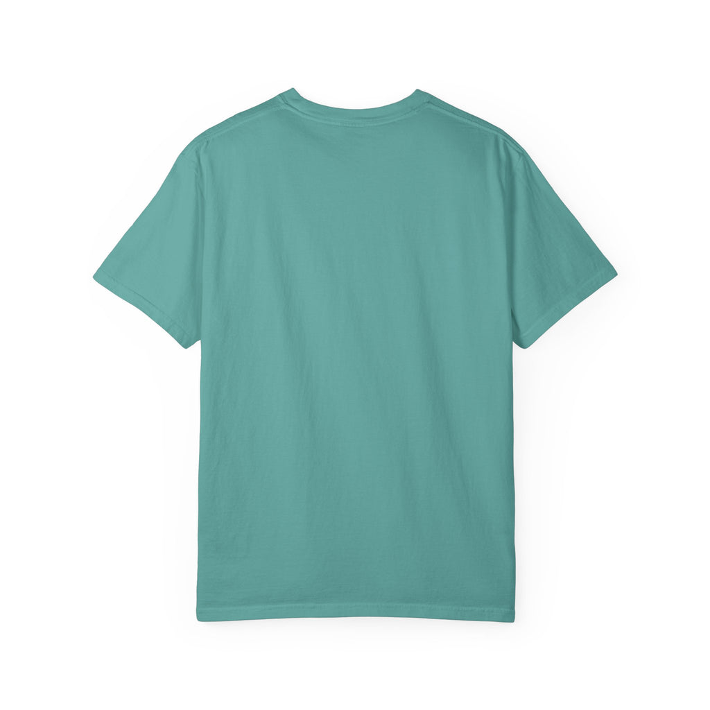 Plain back of the Seafoam teal garment-dyed unisex t-shirt, no print