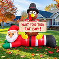6.4 FT Fall Santa Claus Inflatable Yard Decoration