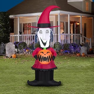 5 FT Christmas Witch Inflatable Yard Decoration