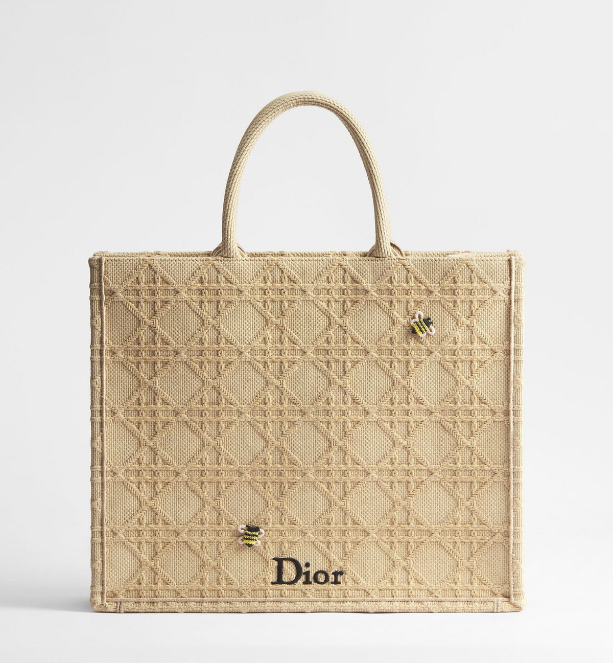 Large Calfskin & Cotton Tote Bag product image 7
