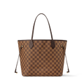 Neverfull MM Damier Ebene Rose Ballerine Tote Bag For Women
