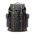 Christopher MM Backpack Monogram Eclipse Canvas Khaki Shoes For Men