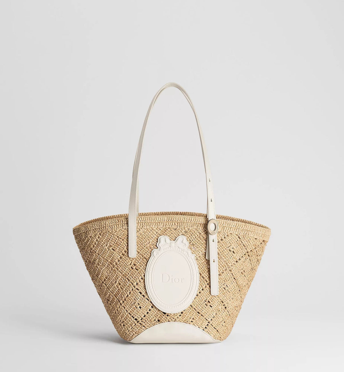 Calfskin & Raffia Tote Bag Design 002 product image 2