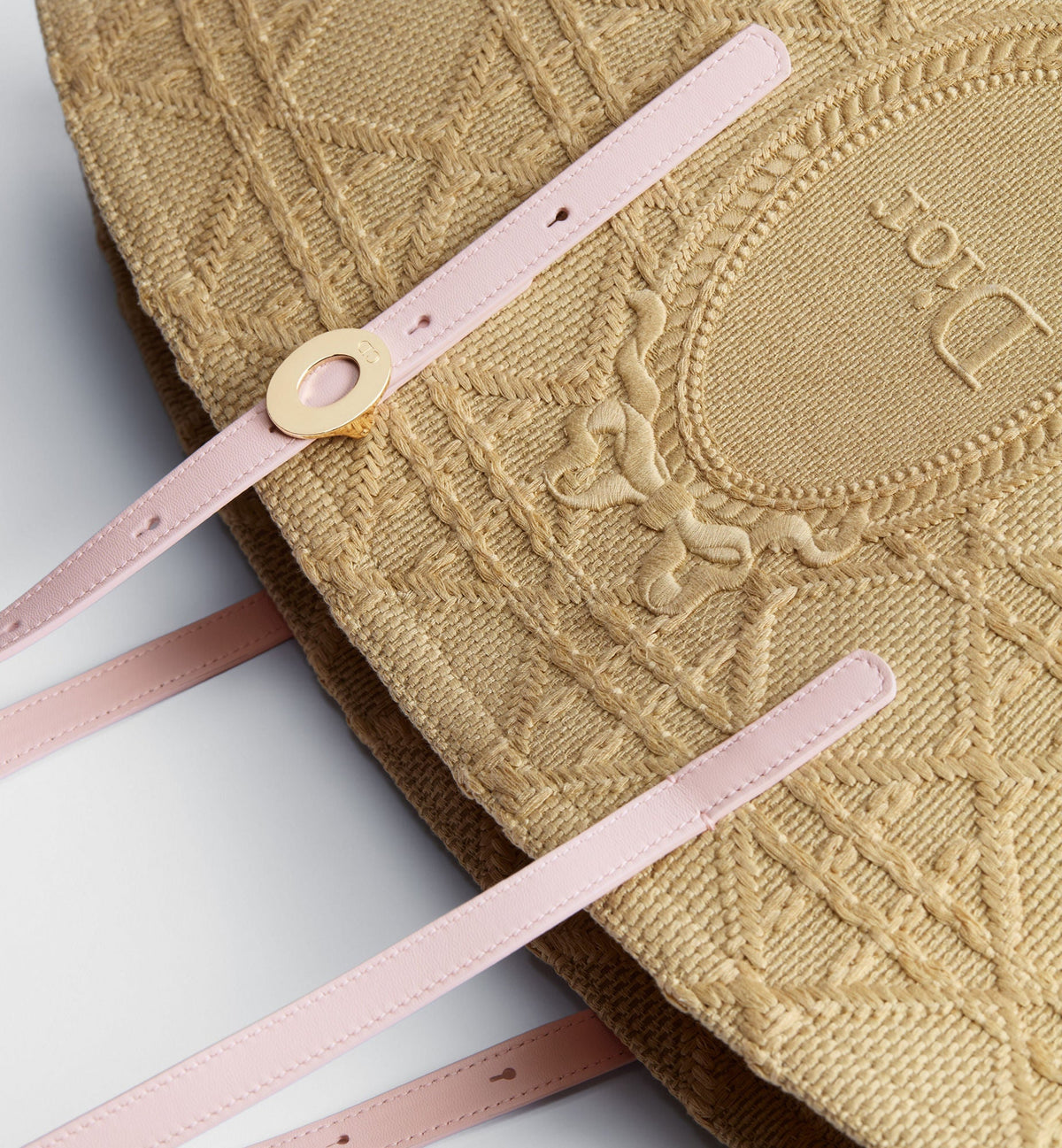 Pink Raffia Tote Bag product image 4