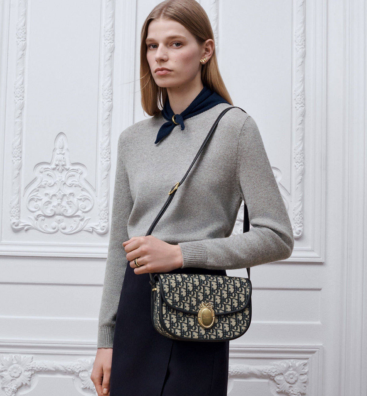 Calfskin & Cotton Shoulder Bag product image 9