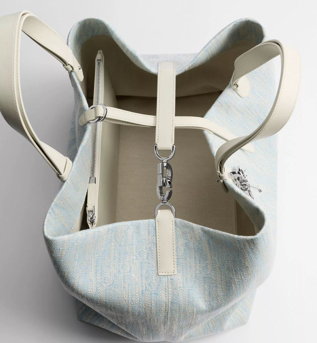 Large Calfskin & Cotton Tote Bag Design 002 product image 5