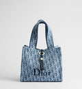 Blue Calfskin & Cotton Tote Bag product image 1