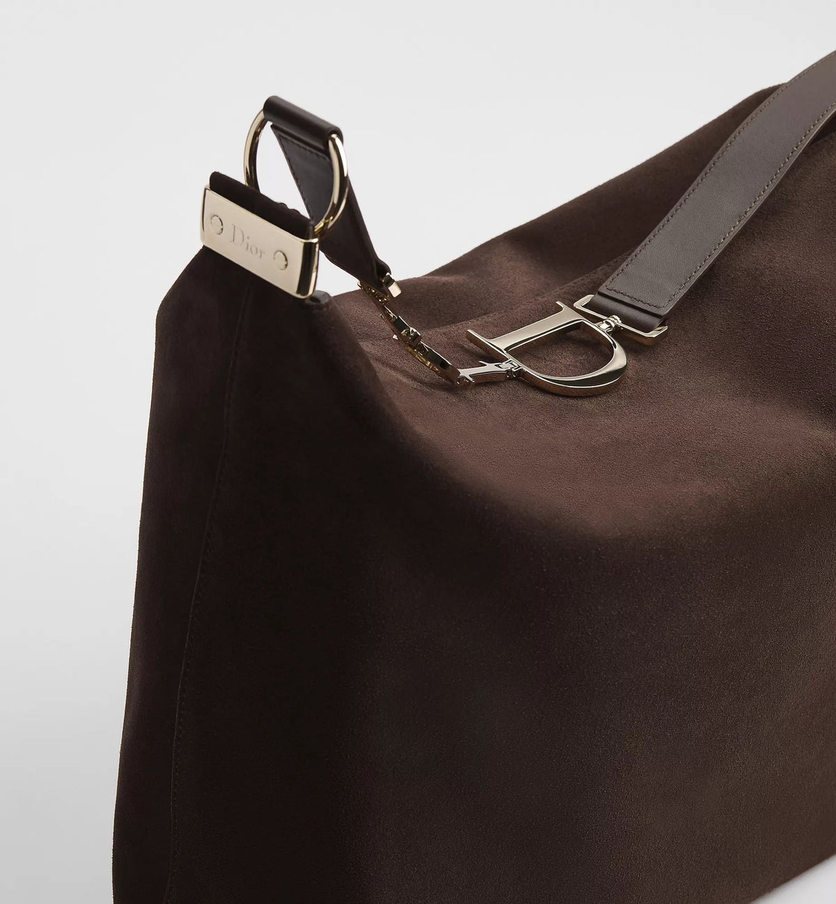 Large Calfskin & Suede Shoulder Bag product image 7