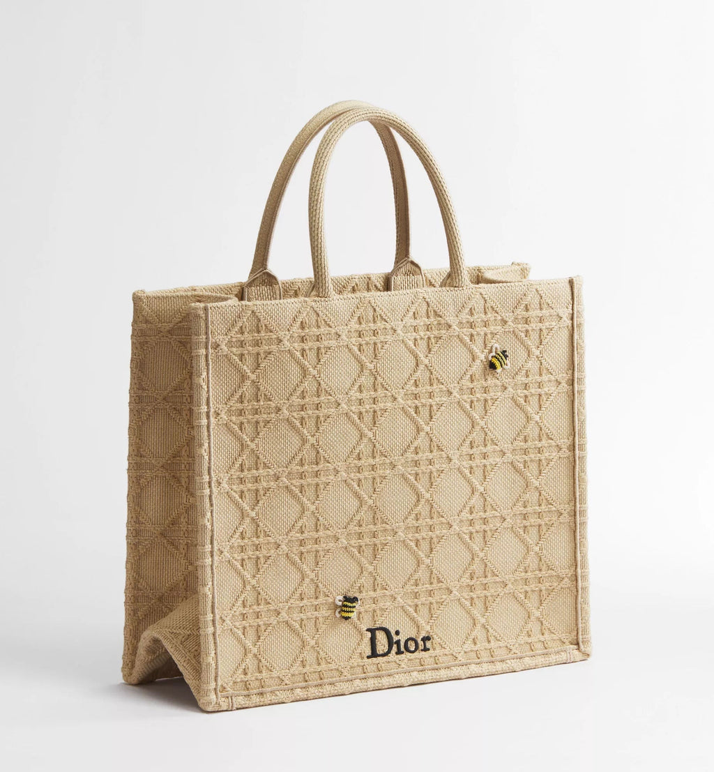 Large Calfskin & Cotton Tote Bag product image 3