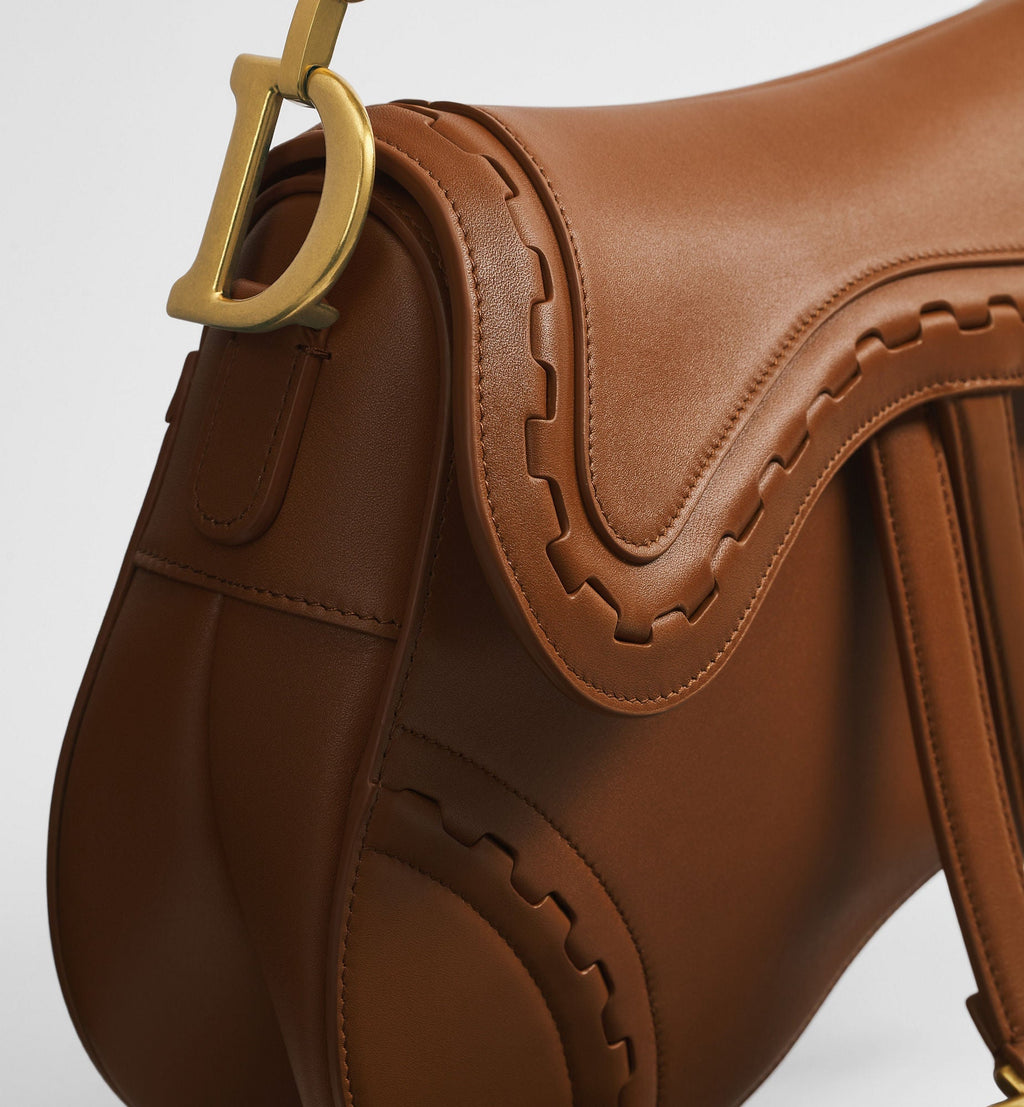 Small Saddle Luxury Handbag With Marron Bobby Calfskin Marquetry And Strap For Women