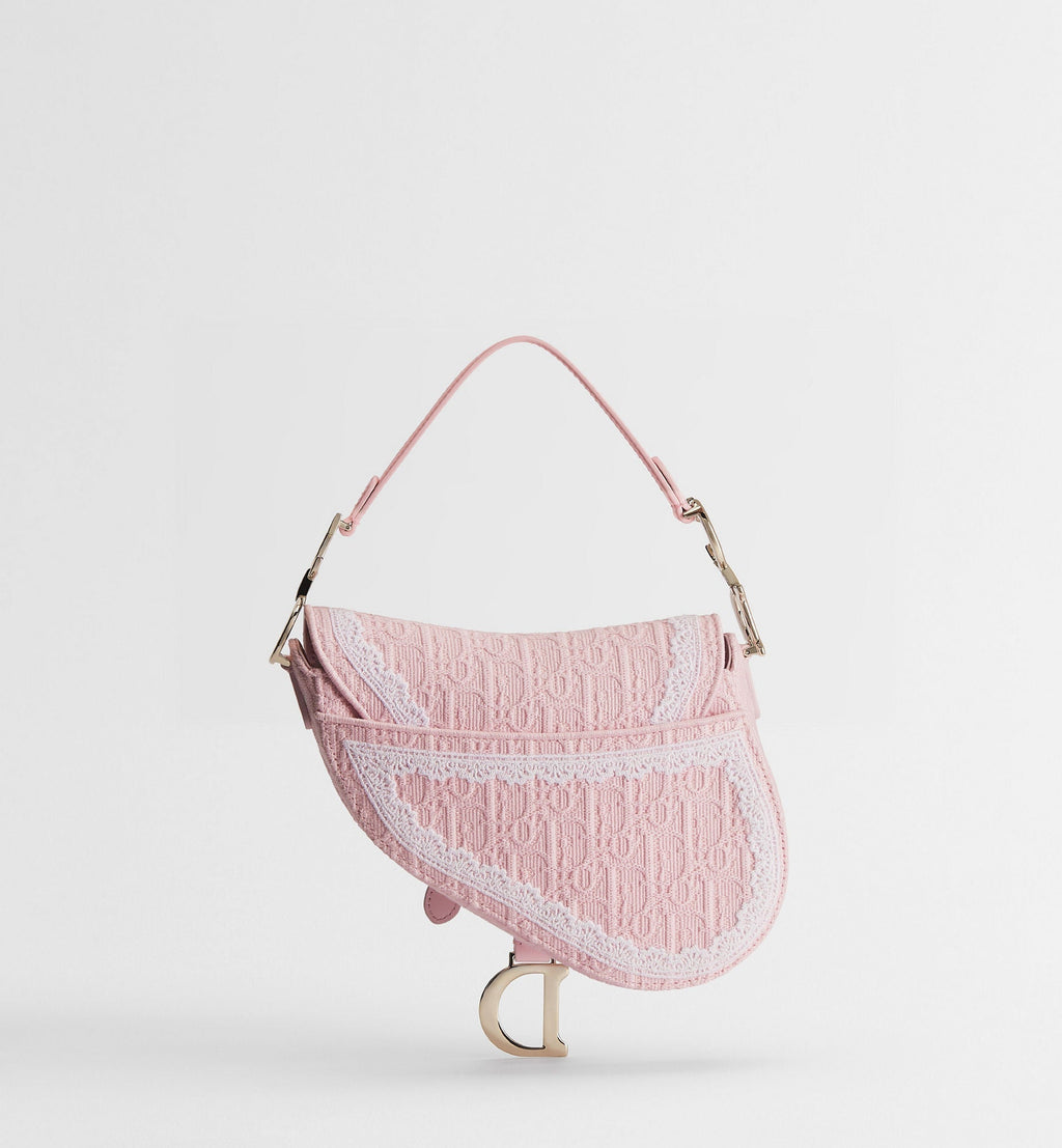 White & Pink Calfskin & Cotton Handbag product image 2