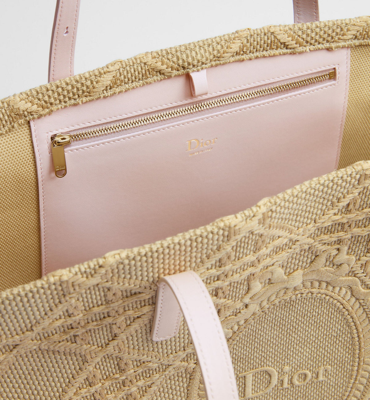 Pink Raffia Tote Bag product image 3