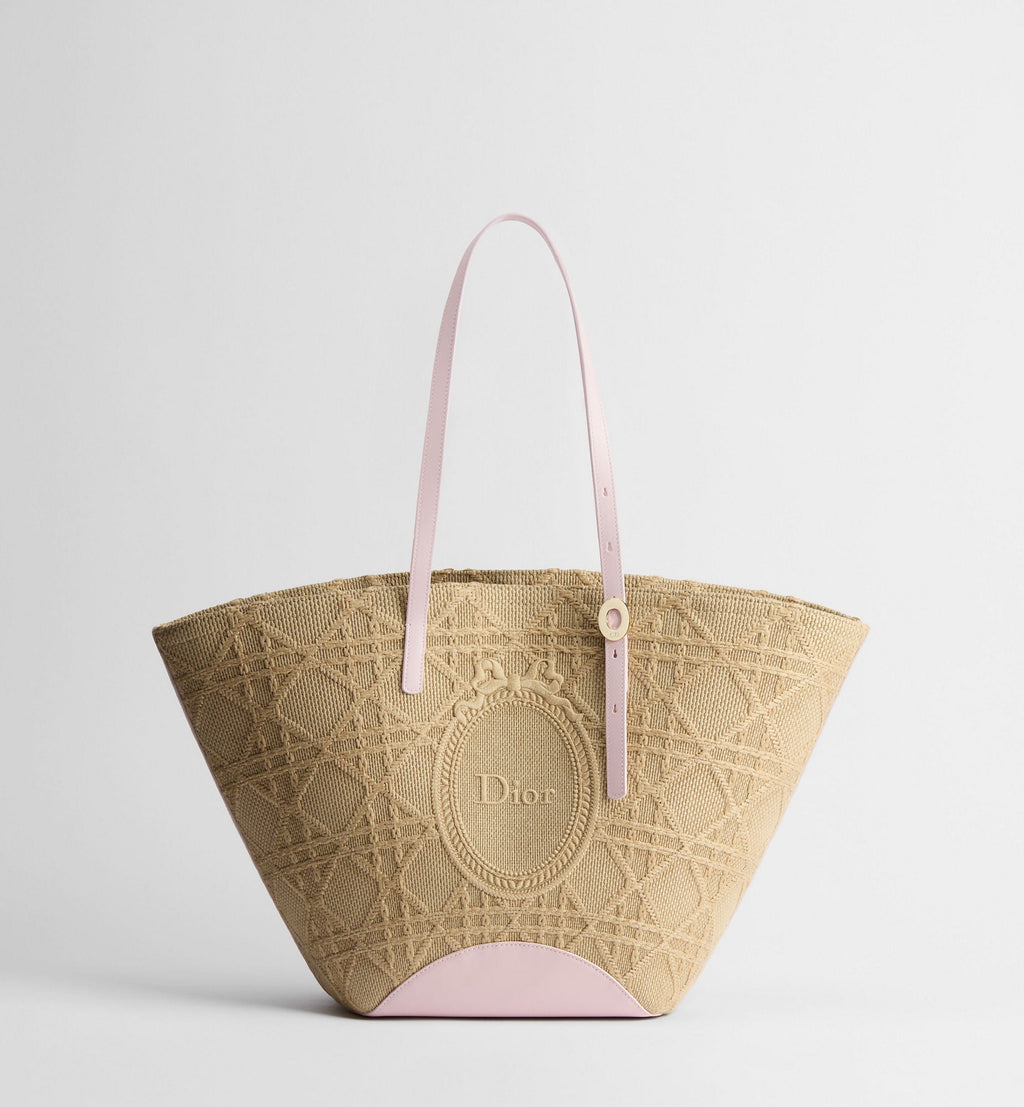 Pink Raffia Tote Bag product image 1