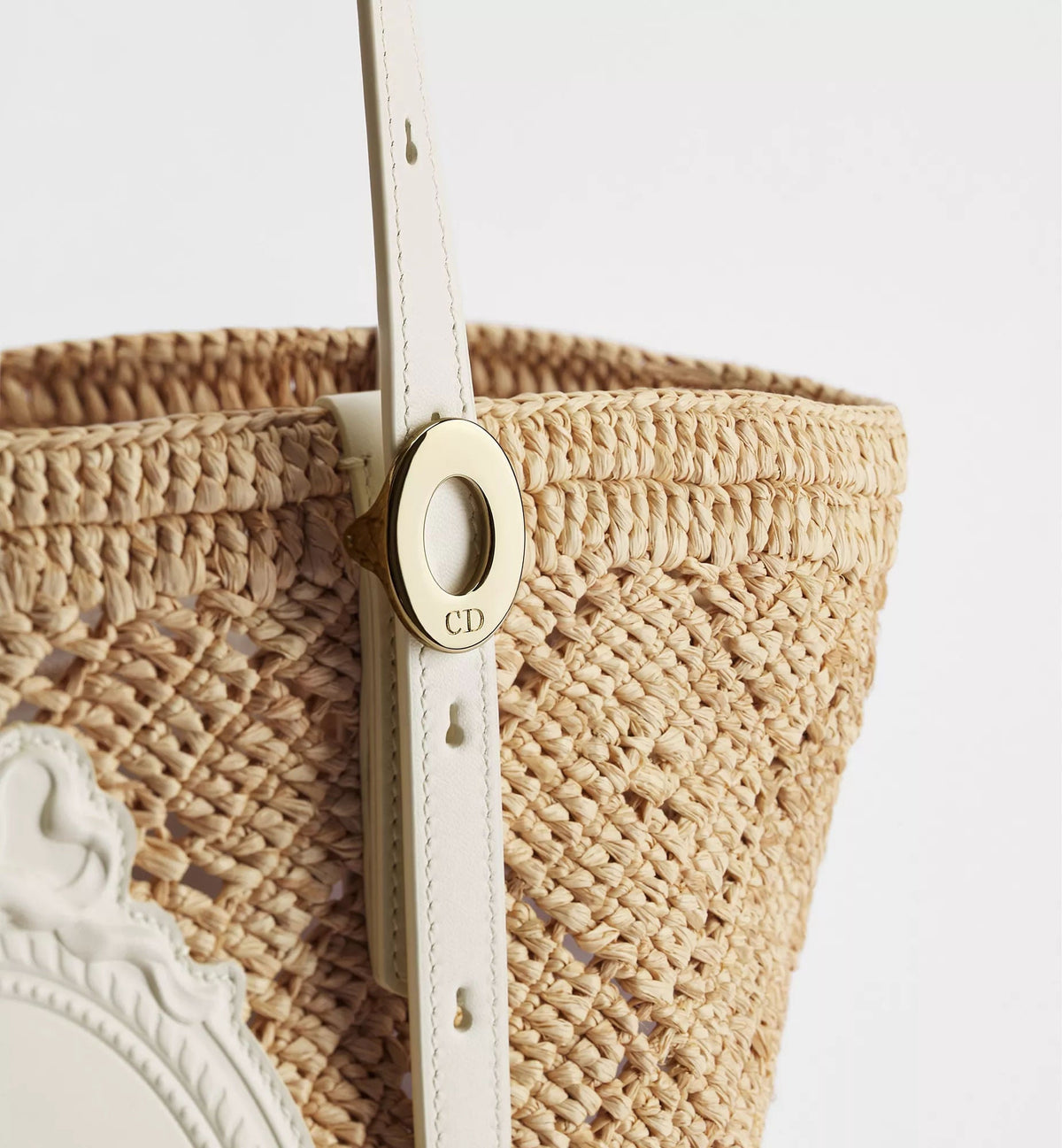 Calfskin & Raffia Tote Bag Design 002 product image 4