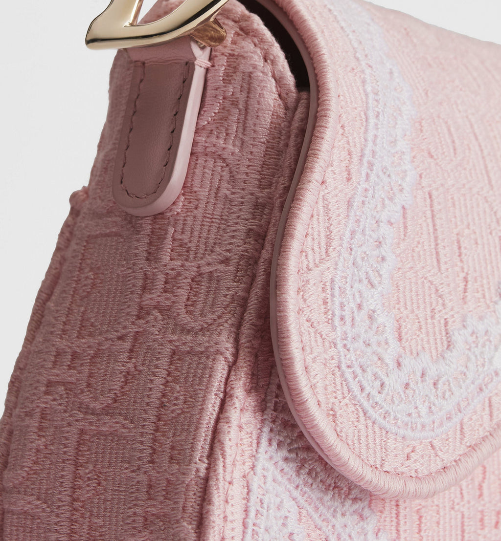 White & Pink Calfskin & Cotton Handbag product image 6