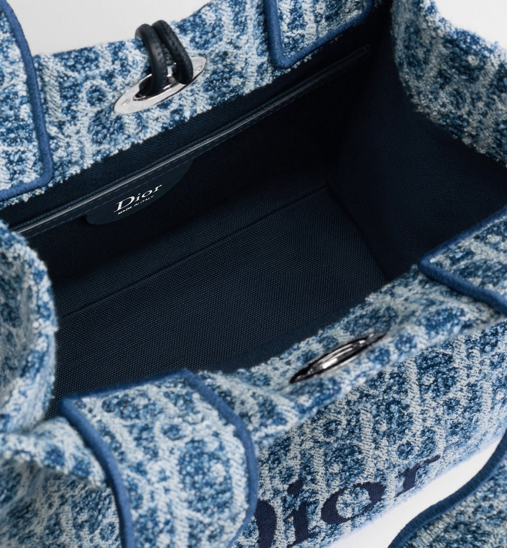 Blue Calfskin & Cotton Tote Bag product image 4