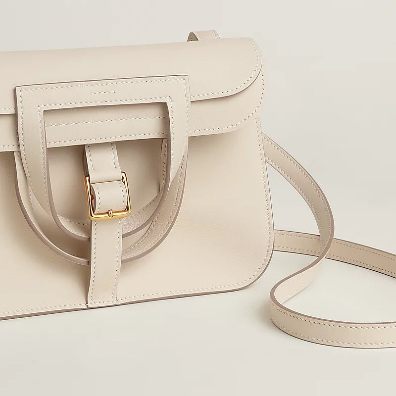 Halzan Mini Luxury Handbag With Swift Calfskin And Etriviere Buckle Closure For Women