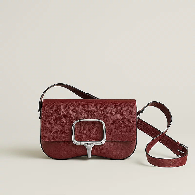 Della Cavalleria Elan Luxury Handbag With Epsom Calfskin And Palladium Plated Hardware For Women
