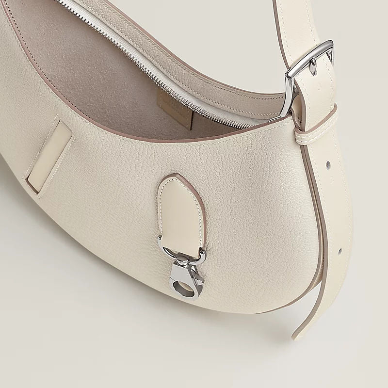 P'tit Arcon Luxury Handbag With Togo Calfskin And Swift Calfskin Zip Closure For Women