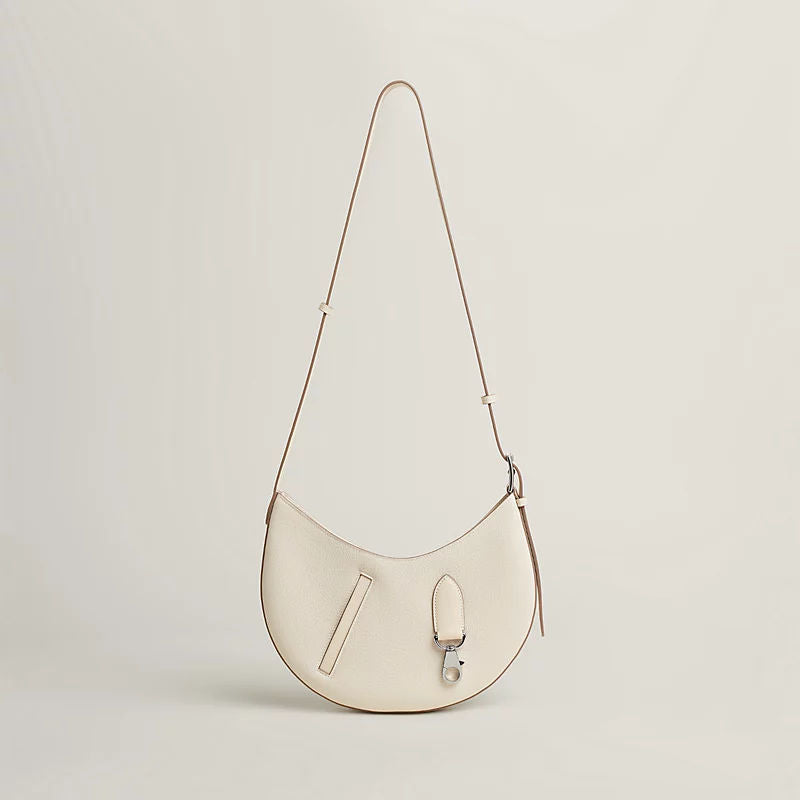 P'tit Arcon Luxury Handbag With Togo Calfskin And Swift Calfskin Zip Closure For Women