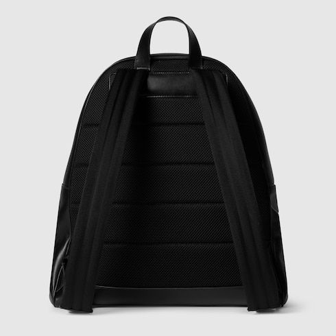 Large Backpack With Soft Leather And Web Intarsia For Men