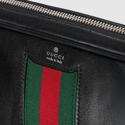 Small Crossbody Luxury Handbag With Soft Leather And Web Intarsia For Men