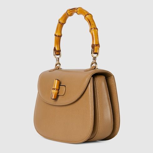 Small Bamboo 1947 Luxury Handbag With Soft Grainy Leather And Click Closure For Women