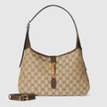 Medium Jackie Luxury Handbag With GG Canvas And Piston Closure For Women