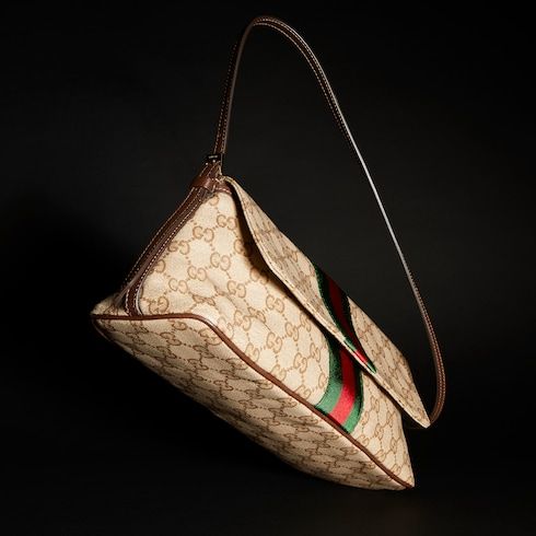 Madison Medium Shoulder Luxury Handbag With Web GG Coated Canvas