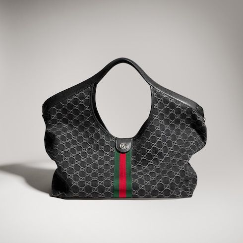Large Leather & Denim Tote Bag product image 4