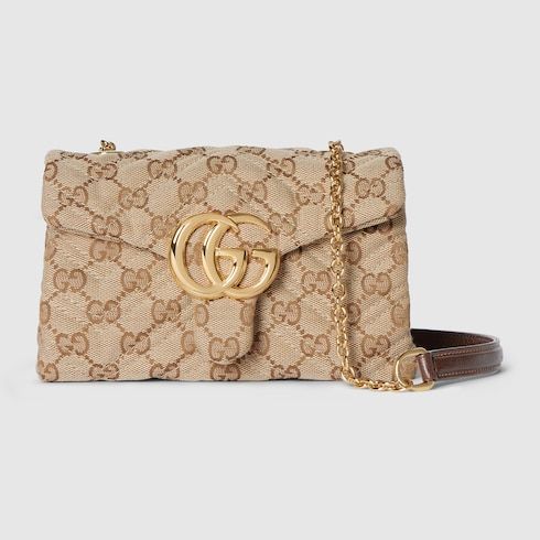 GG Marmont Mini Shoulder Luxury Handbag GG Canvas With Gold-Toned Hardware