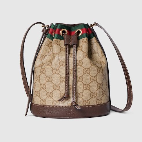 Mini Coated Canvas & Leather Bucket Bag product image 1