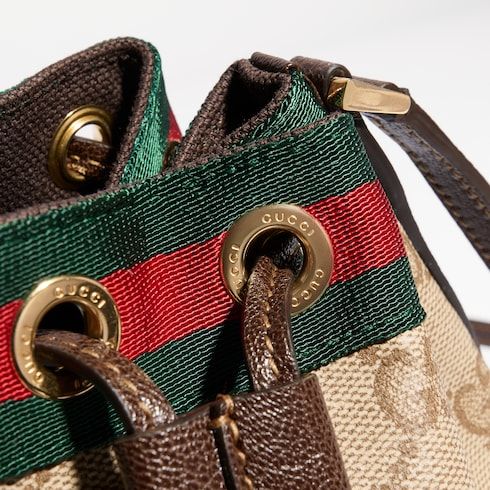 Mini Coated Canvas & Leather Bucket Bag product image 5