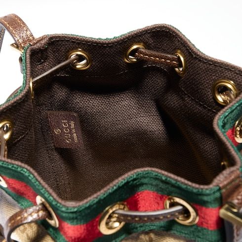 Mini Coated Canvas & Leather Bucket Bag product image 7